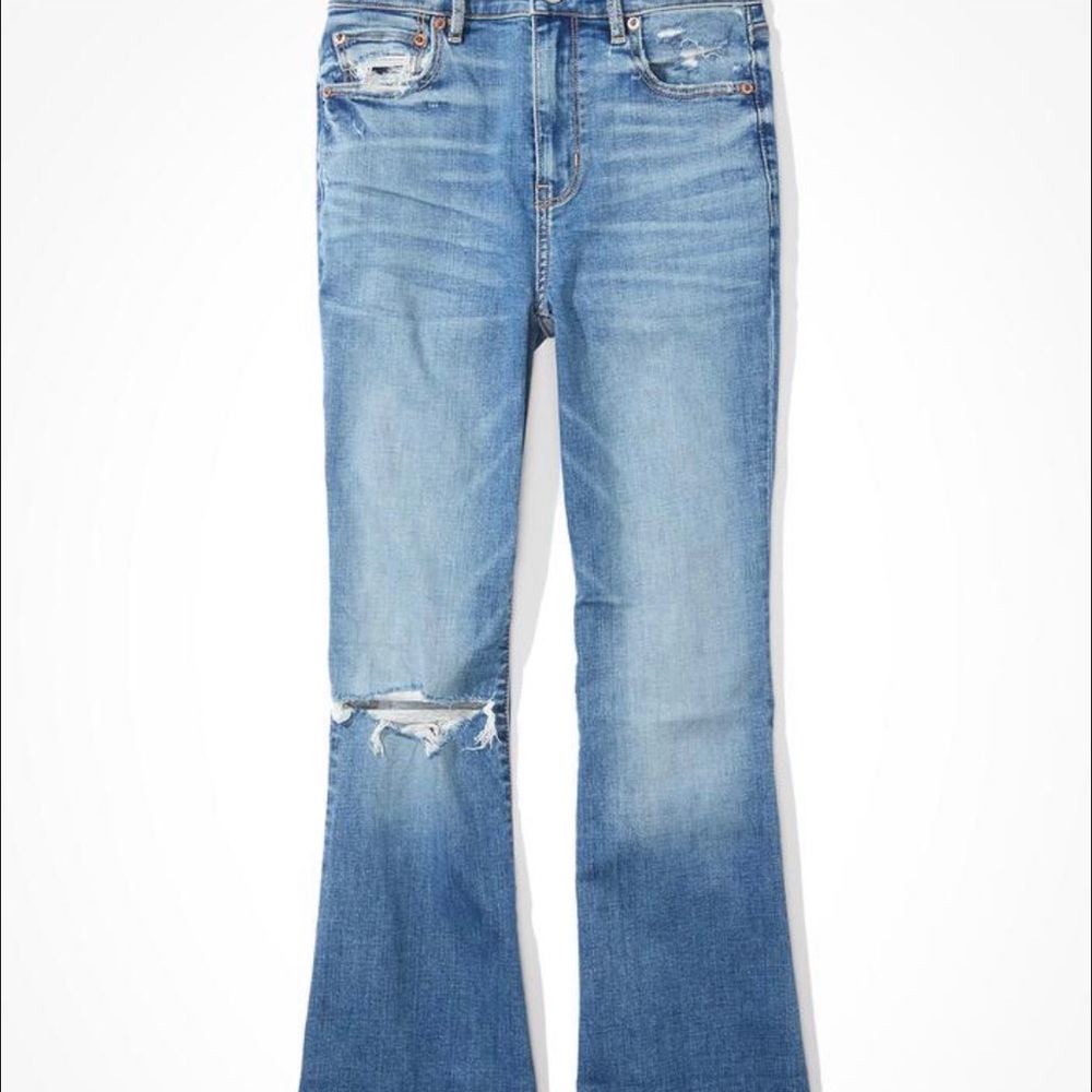 AE Ripped Flare Jean Pants - Picture 4 of 7